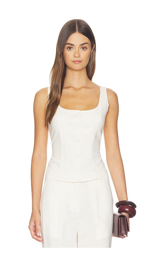 4th & reckless miriam waistcoat in cream.
