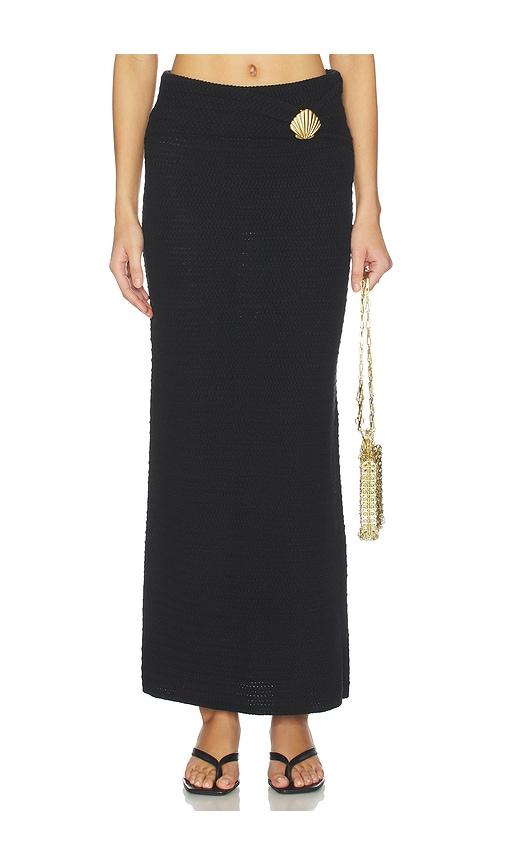 4th & reckless nala crochet skirt in black.