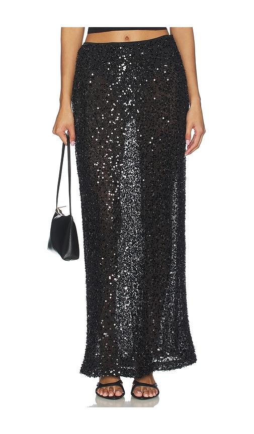 4th & reckless novie skirt in black.