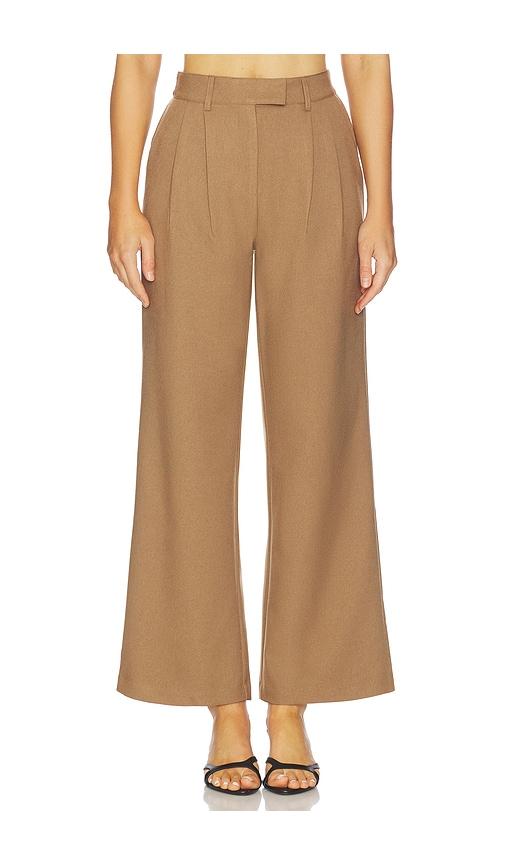 4th & reckless stanlie trouser in taupe.