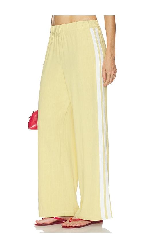 4th & reckless tameka linen trousers in yellow.