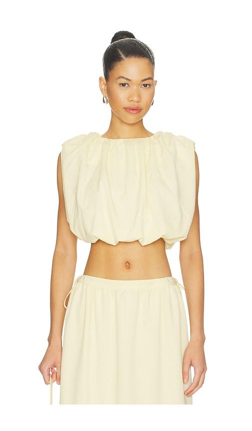 4th & reckless tayla bubble top in yellow.