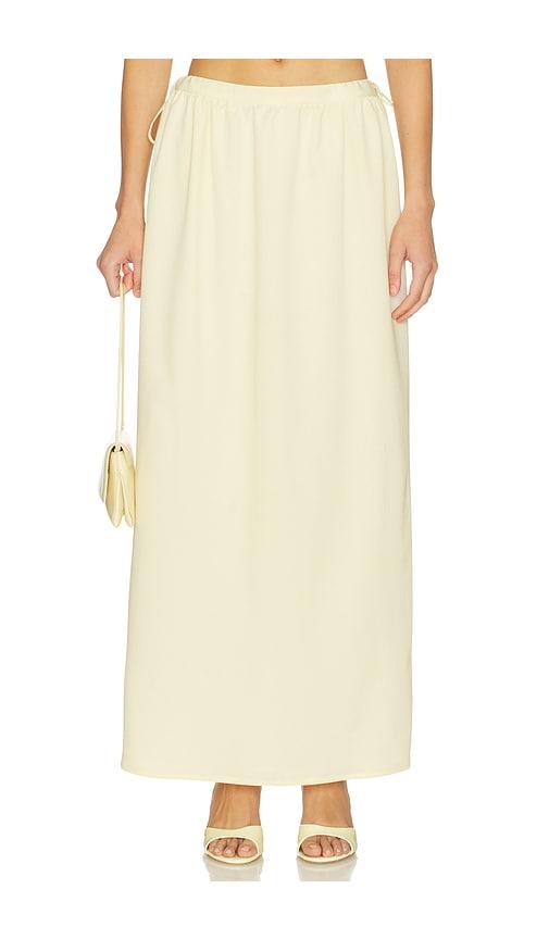 4th & reckless tayla maxi skirt in yellow.