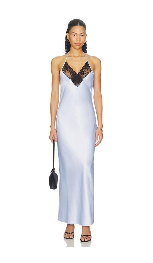 4th & reckless x revolve blair dress in baby blue.