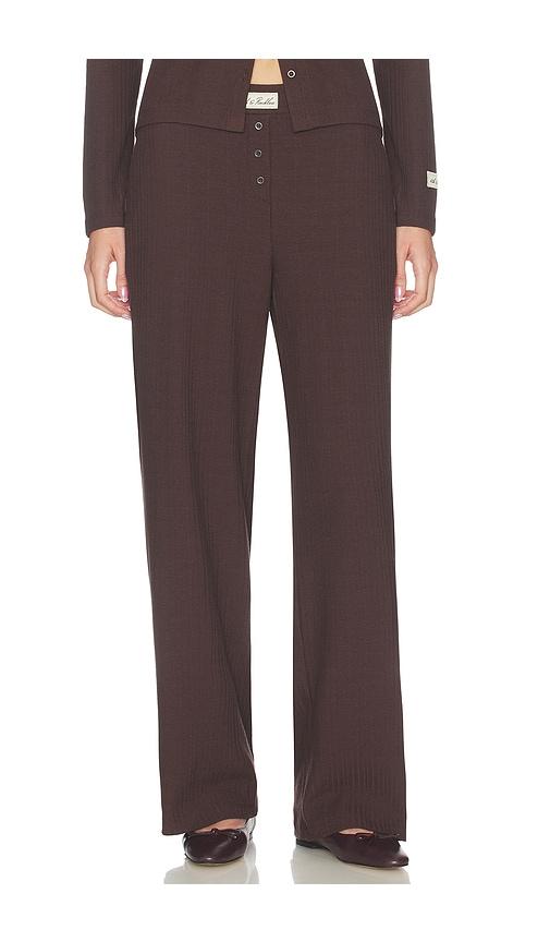 4th & reckless zoey trousers in chocolate.