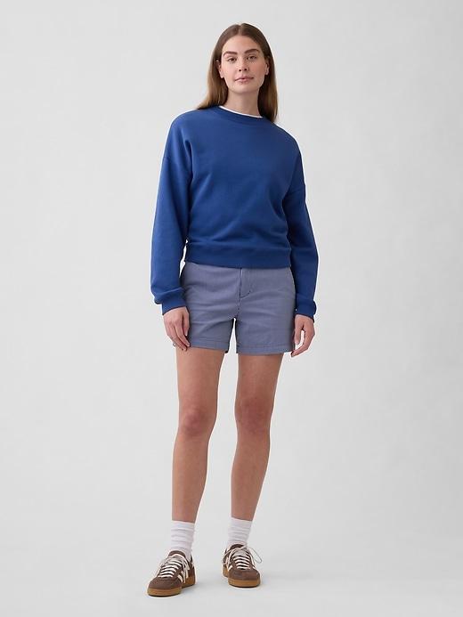 5" mid rise downtown khaki shorts