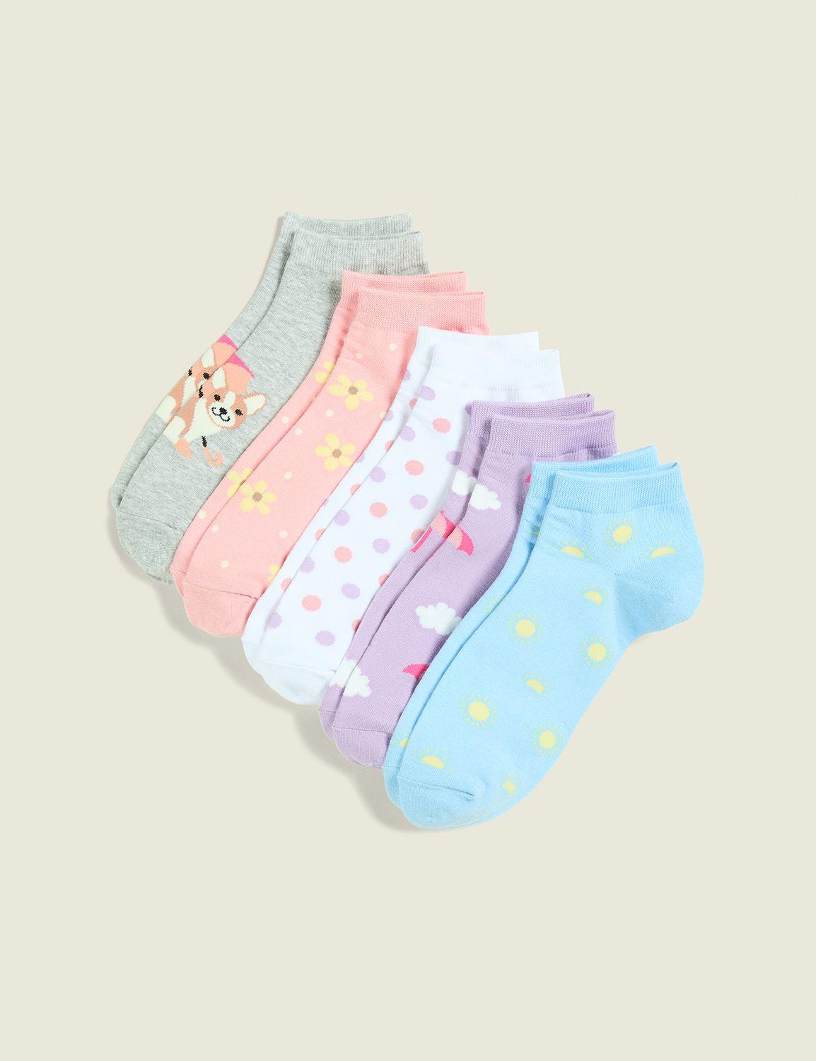 5-pack ankle socks - rain & sunshine