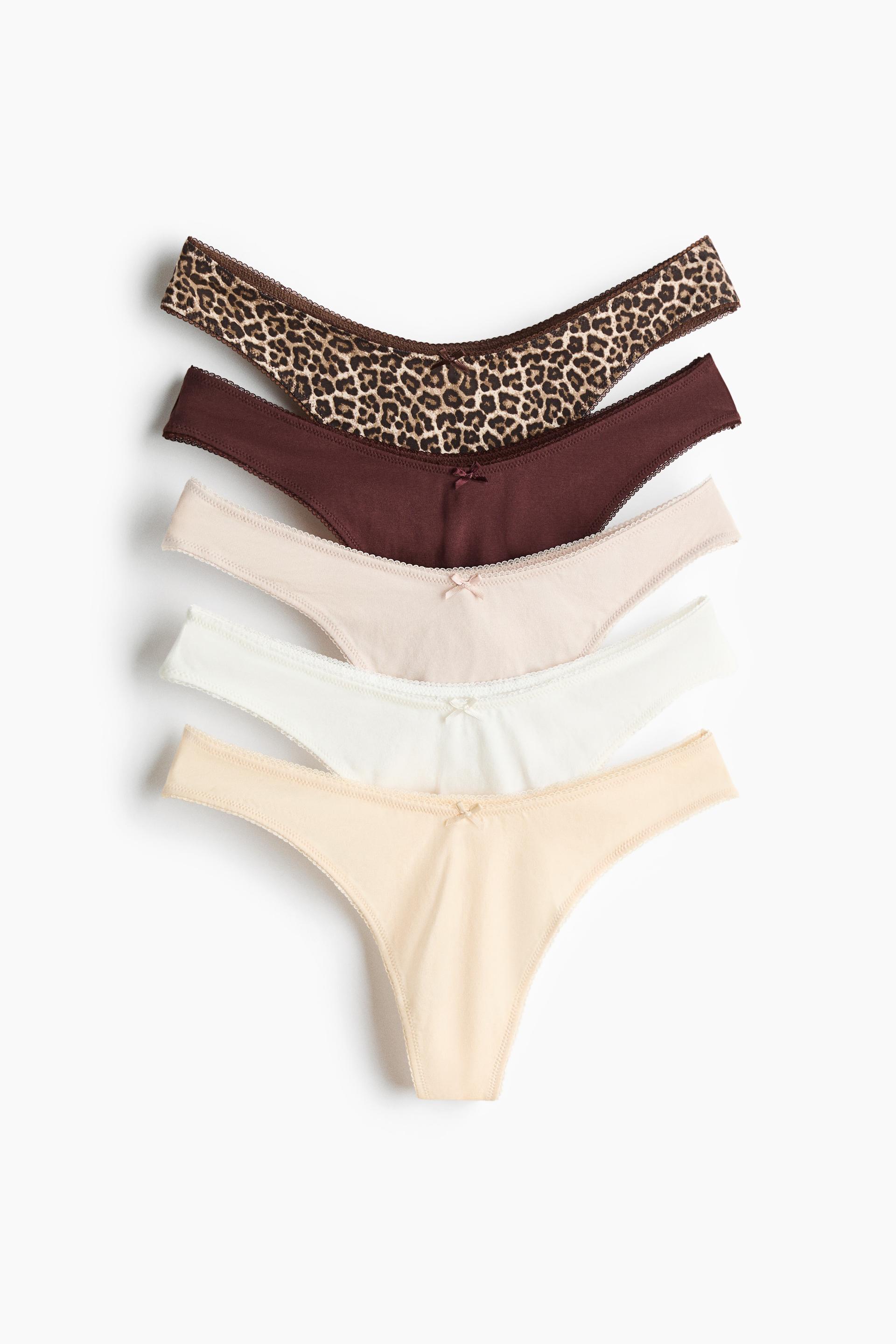 5-pack cotton thong briefs