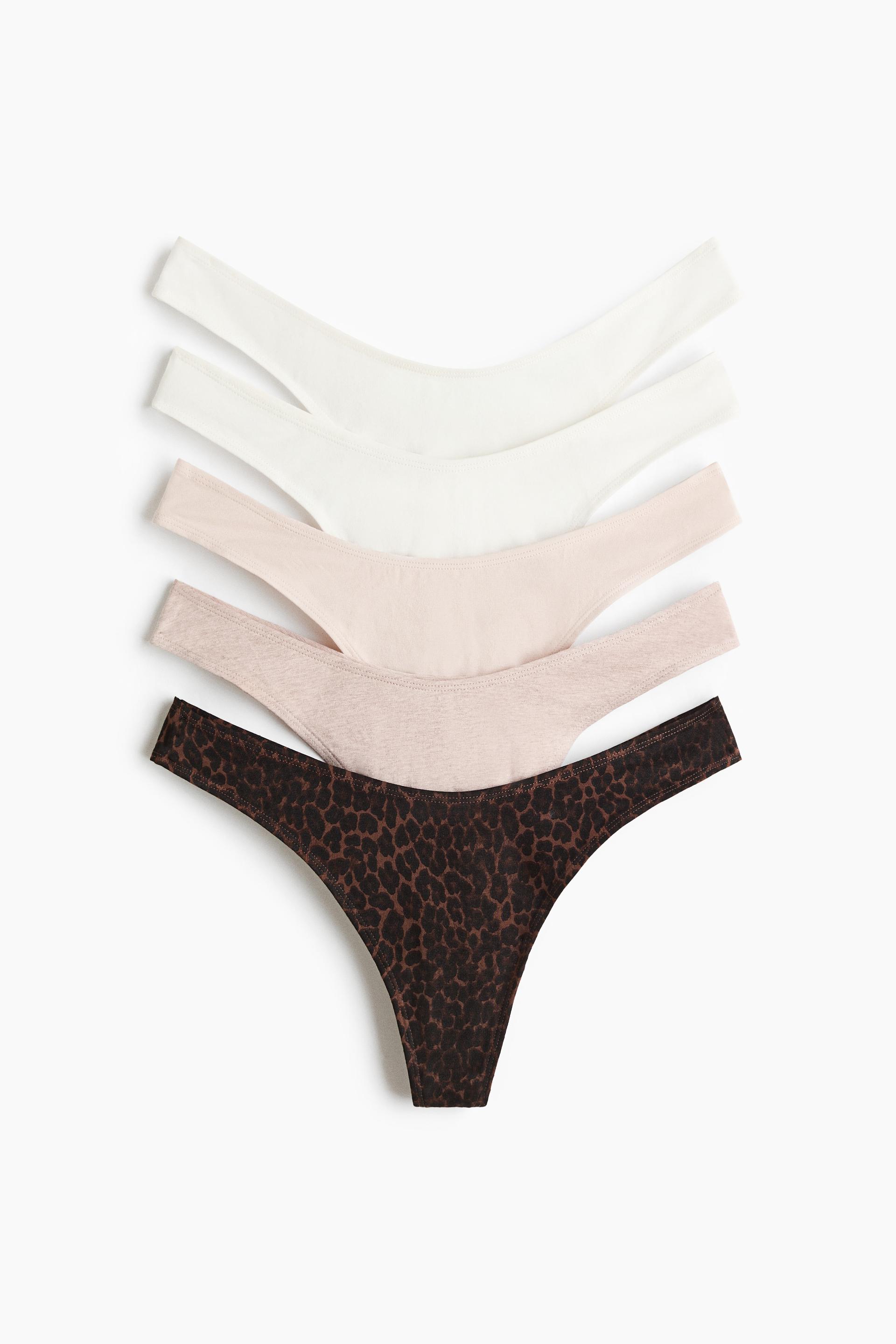 5-pack cotton thong briefs