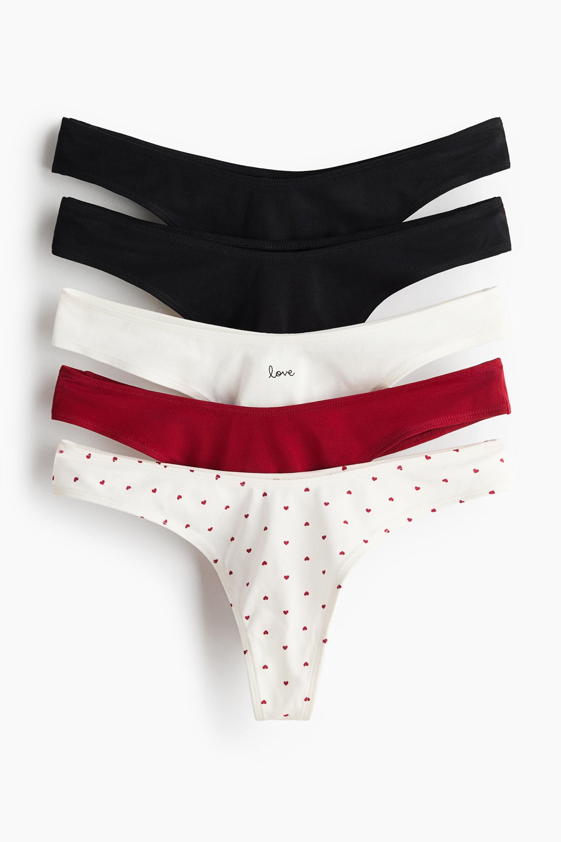 5-pack cotton thong briefs