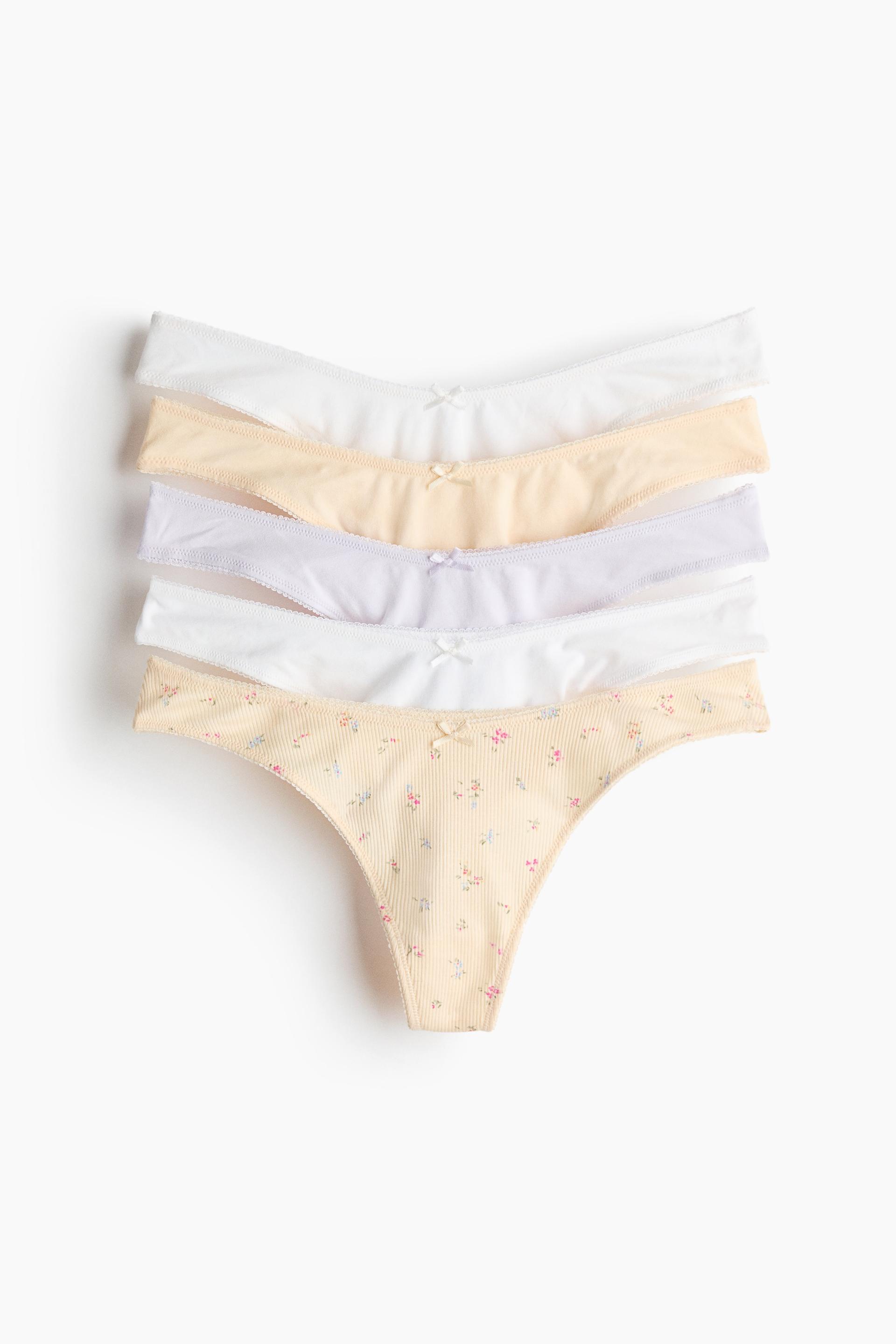 5-pack cotton thong briefs