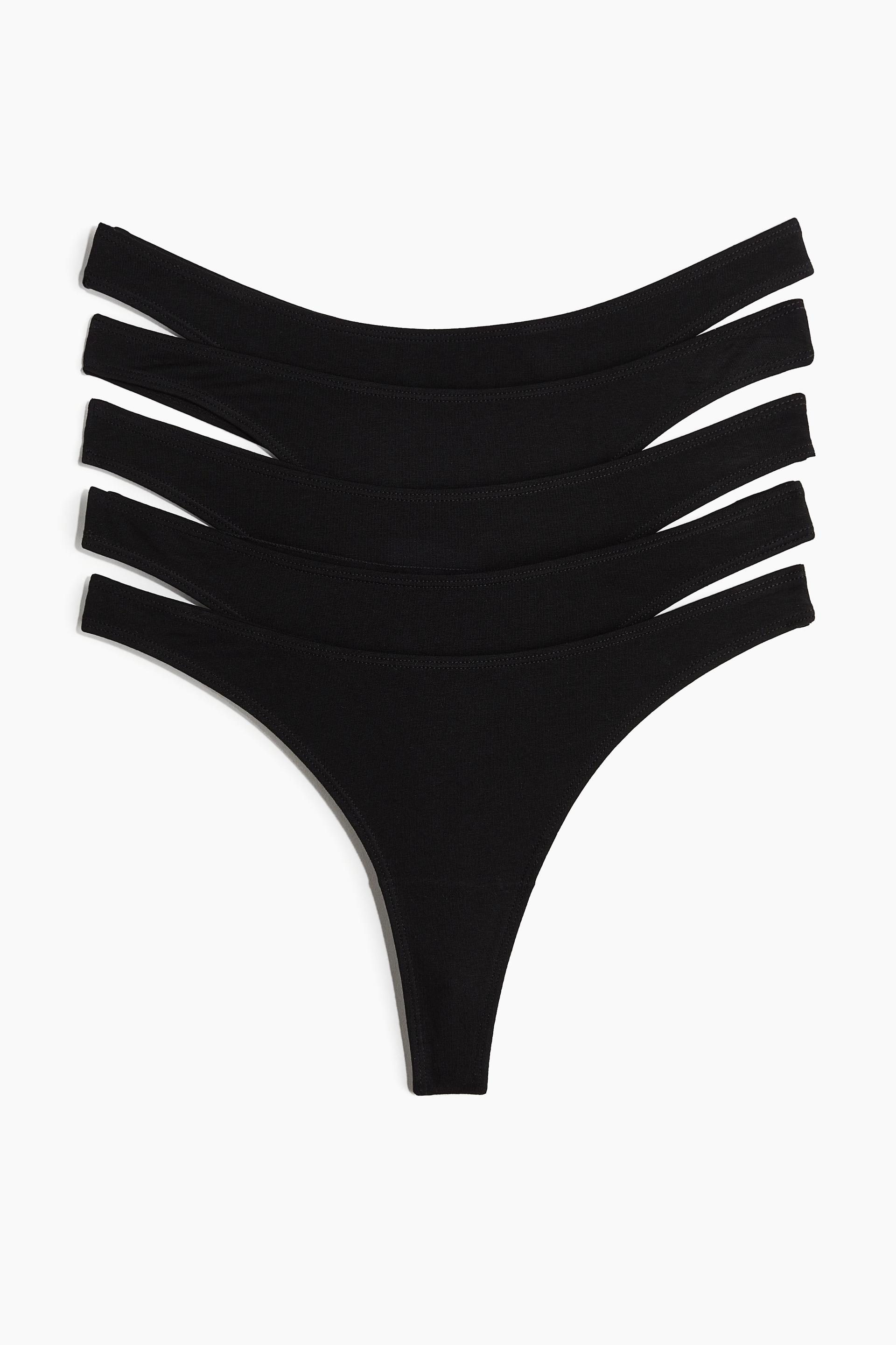 5-pack cotton thong briefs