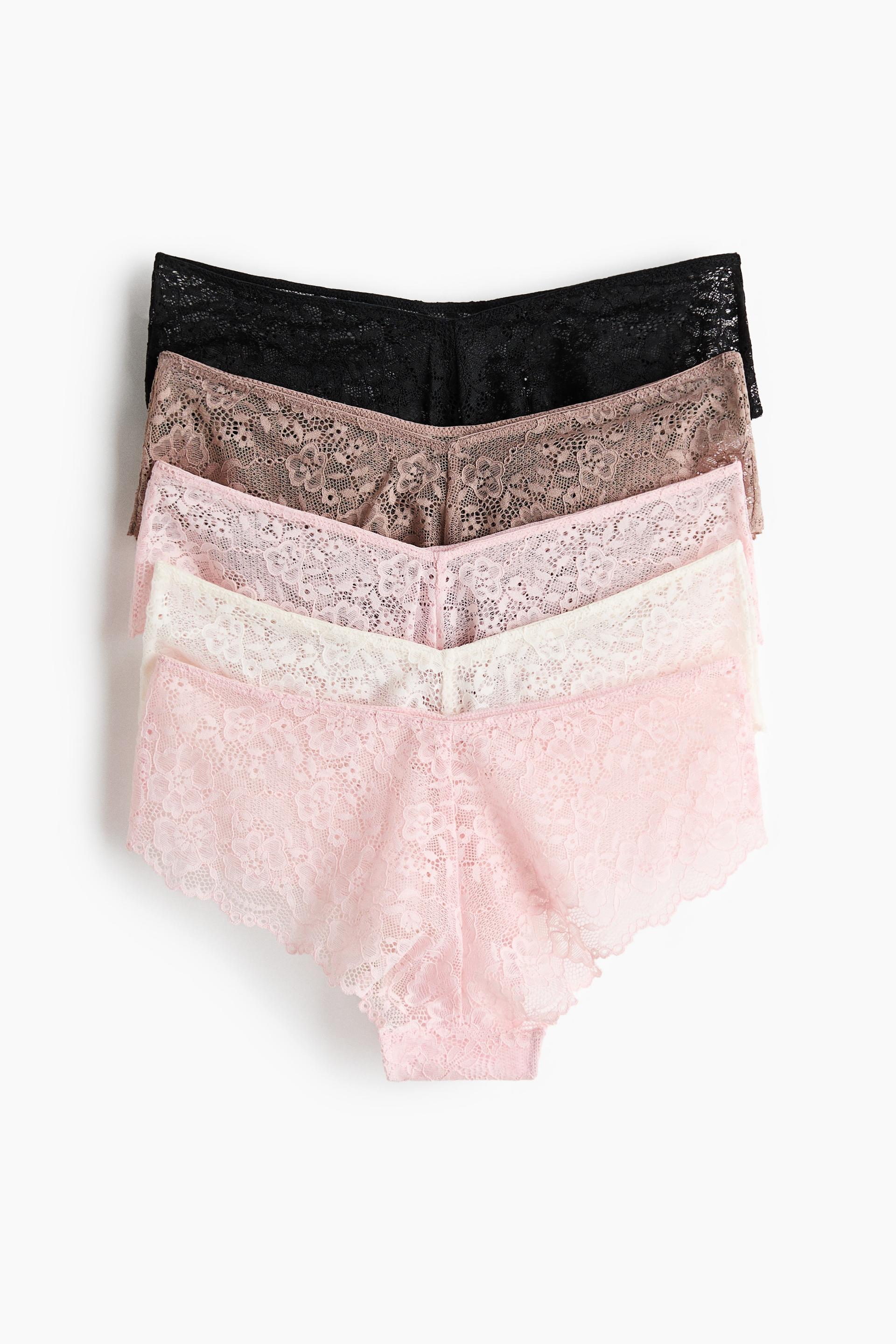 5-pack lace hipster briefs