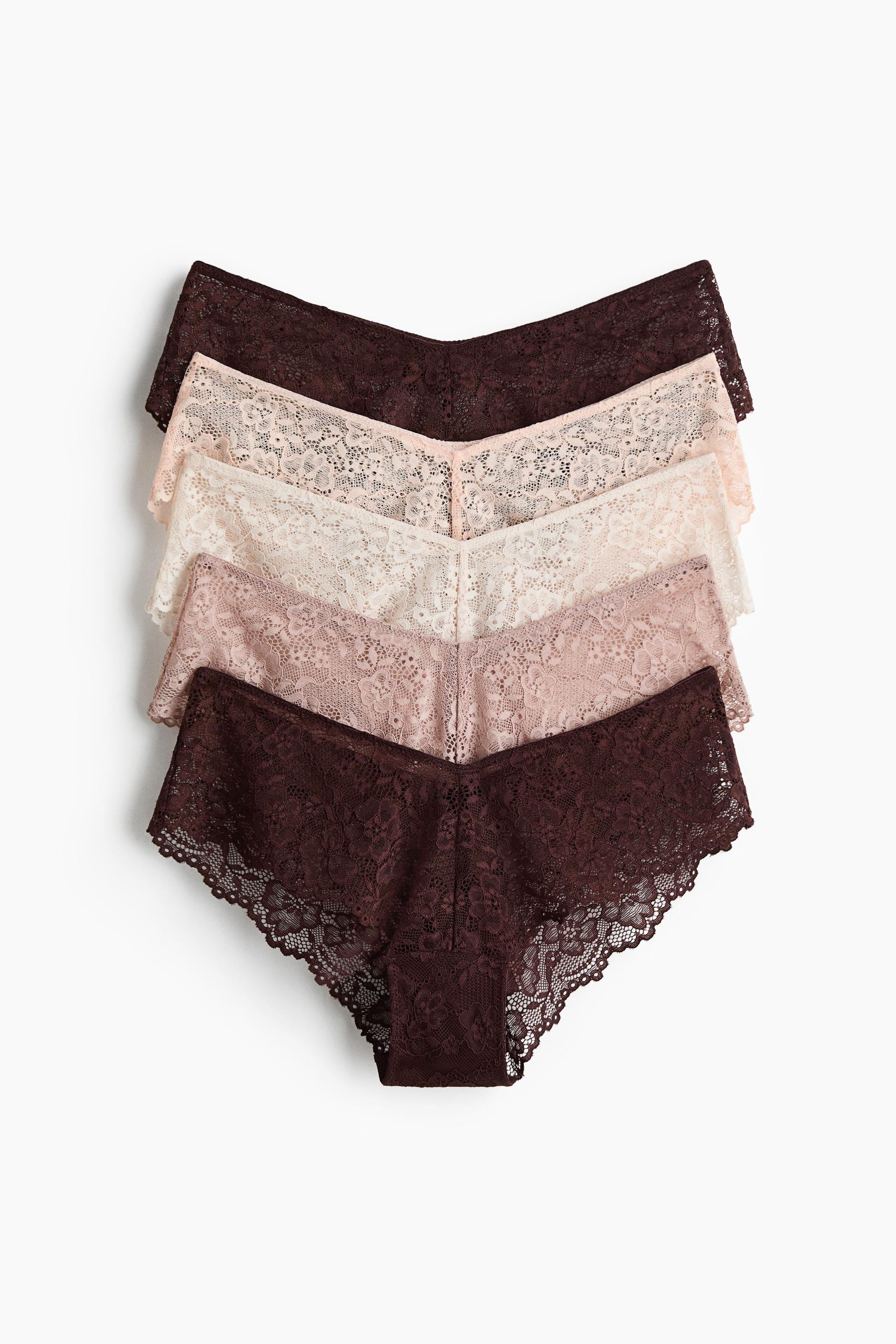 5-pack lace hipster briefs
