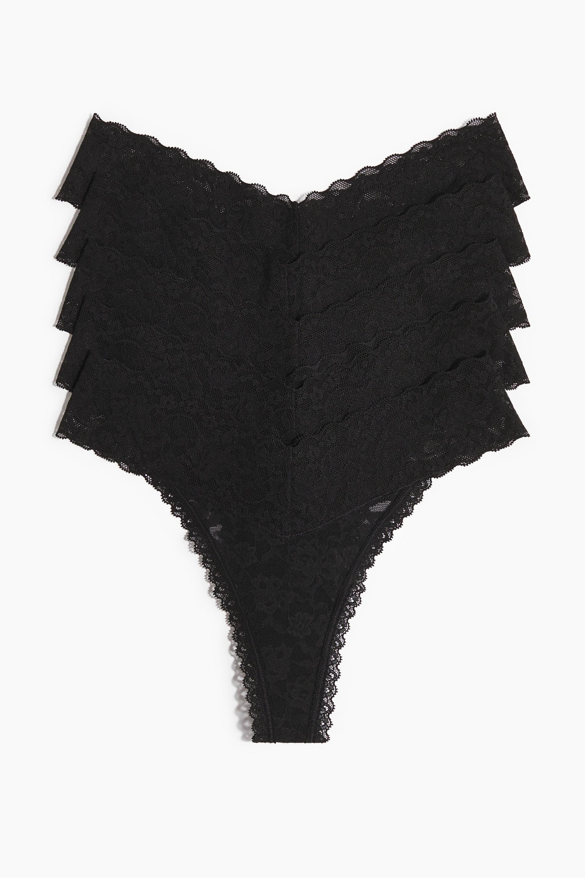 5-pack lace thong briefs