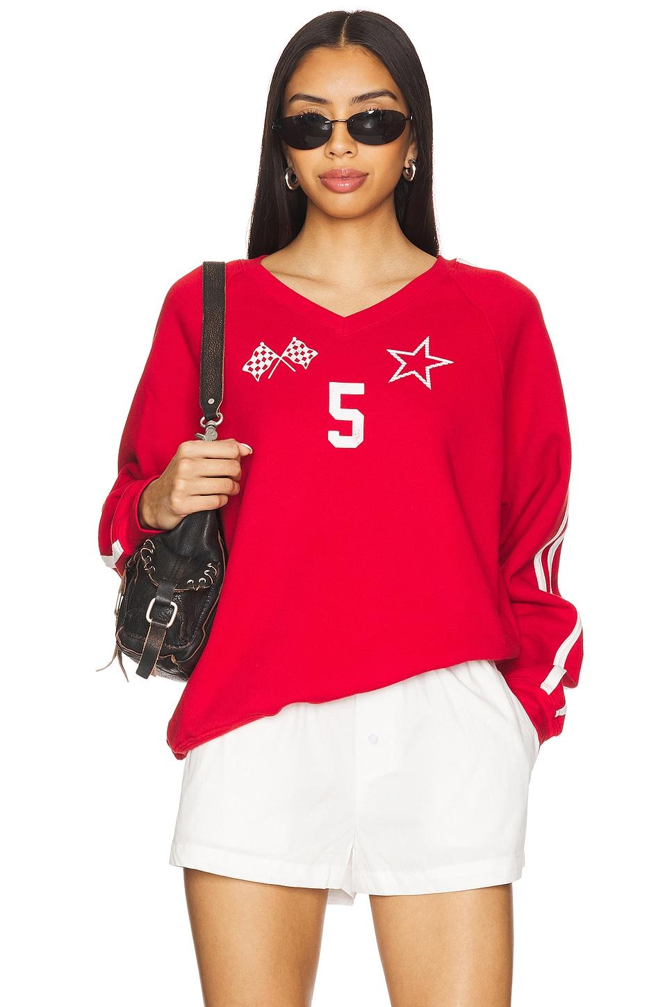 5 star racing v-neck sweatshirt