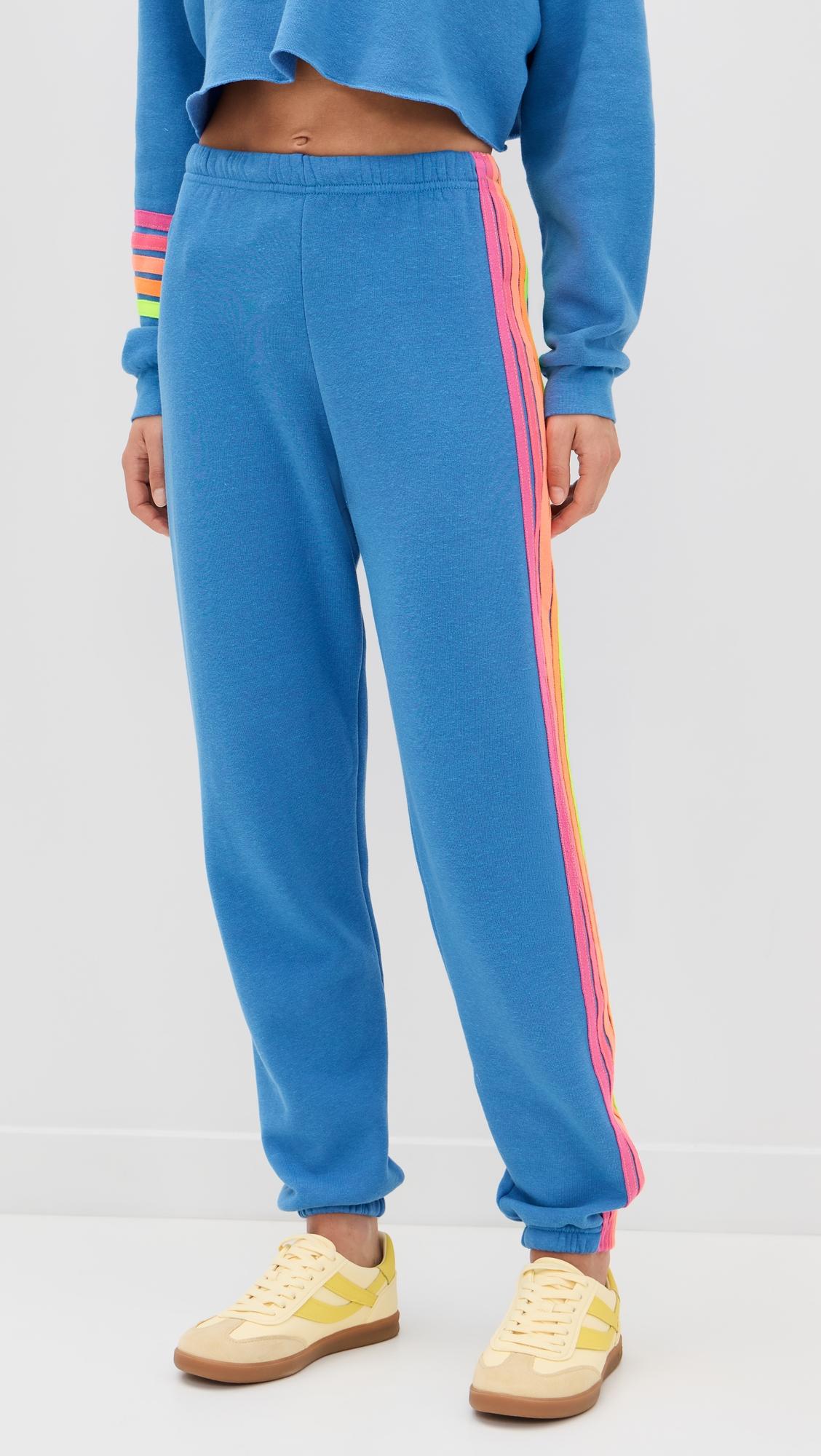 5 stripe sweatpants
