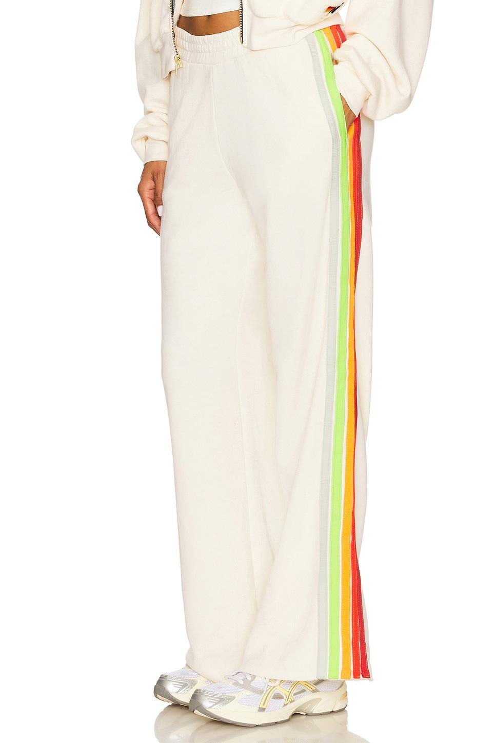 5 stripe wide leg pocket sweatpant