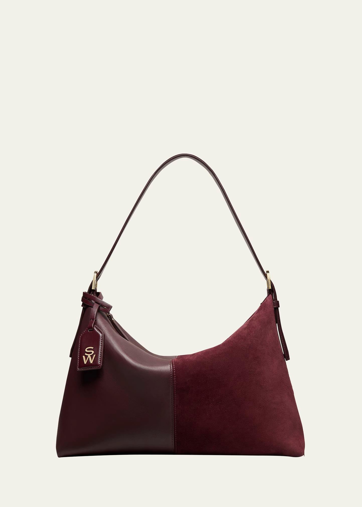 5050 suede & leather shoulder bag