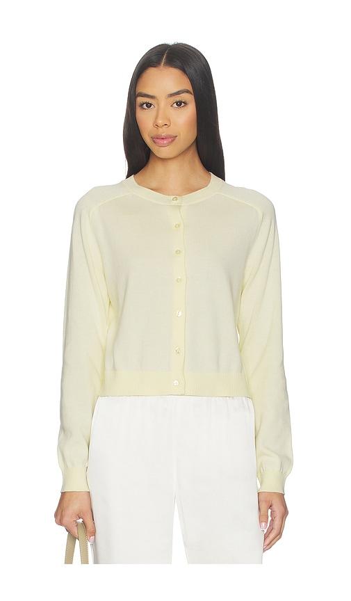 525 america cleo saddle shoulder cardigan in ivory.