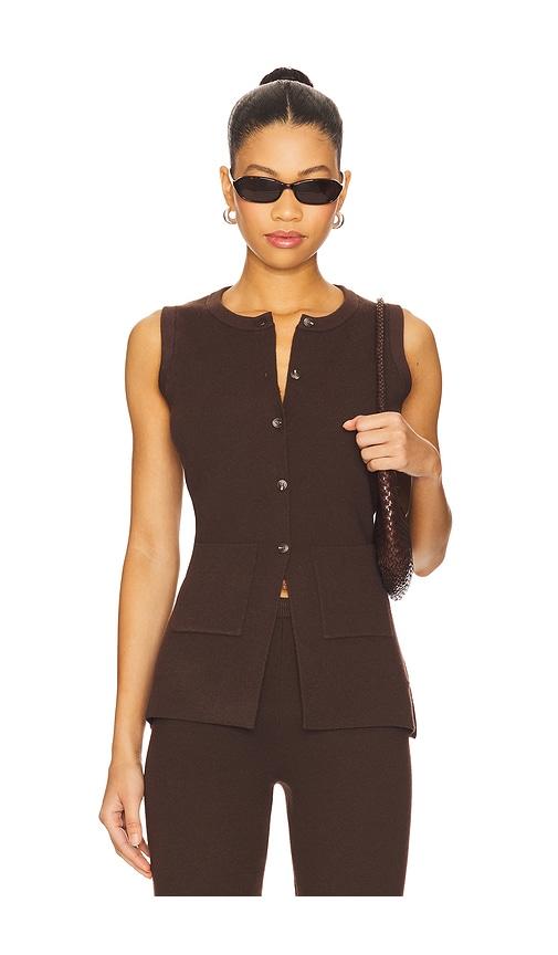 525 america felicity vest in brown.