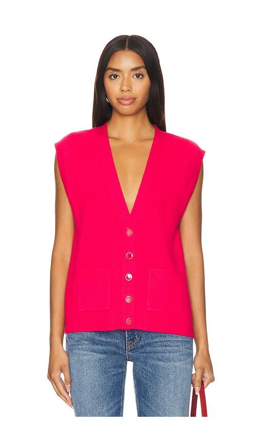 525 america jessica button front vest in red.