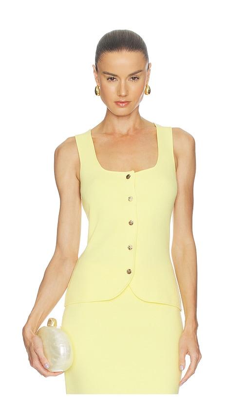 525 america maria button front corset top in lemon.