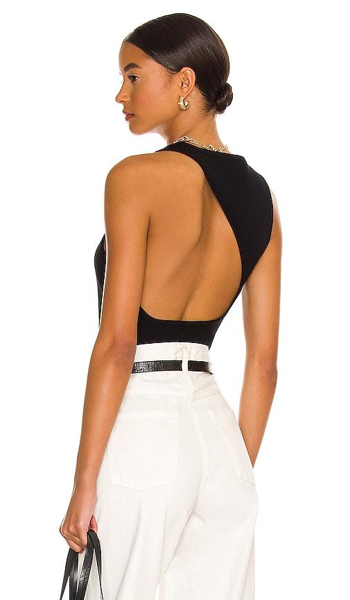 525 america open back tank in black.