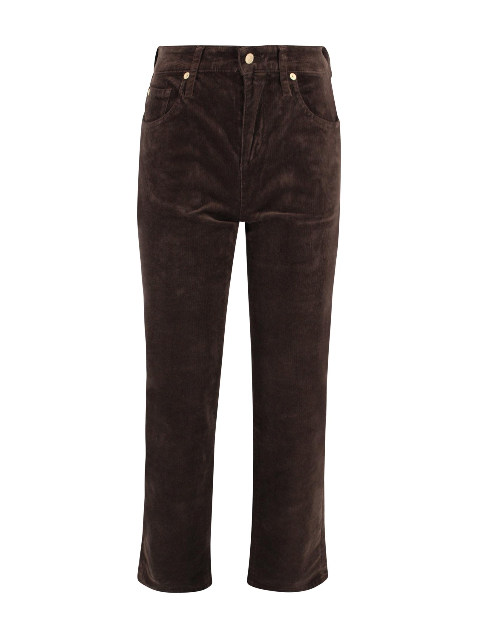 7 for all mankind brown velvet trousers