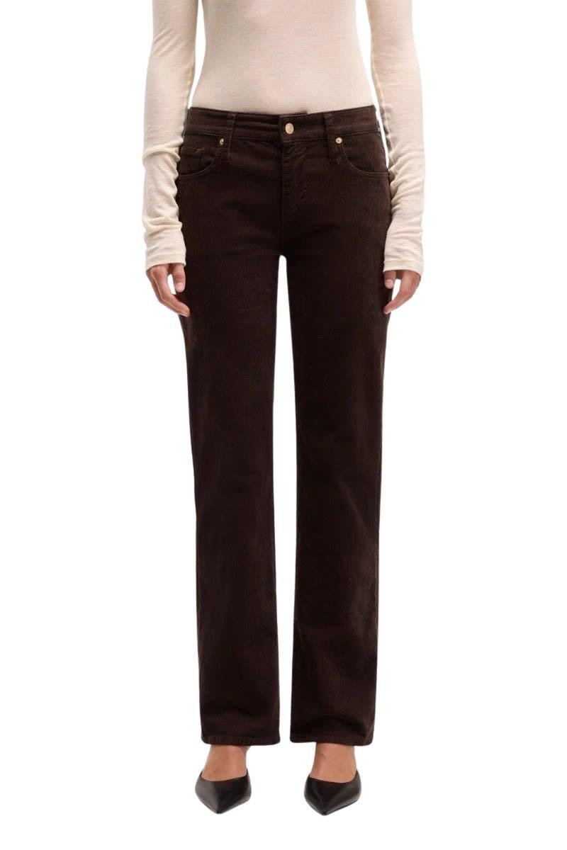 7 for all mankind calie straight corduroy coffee bean