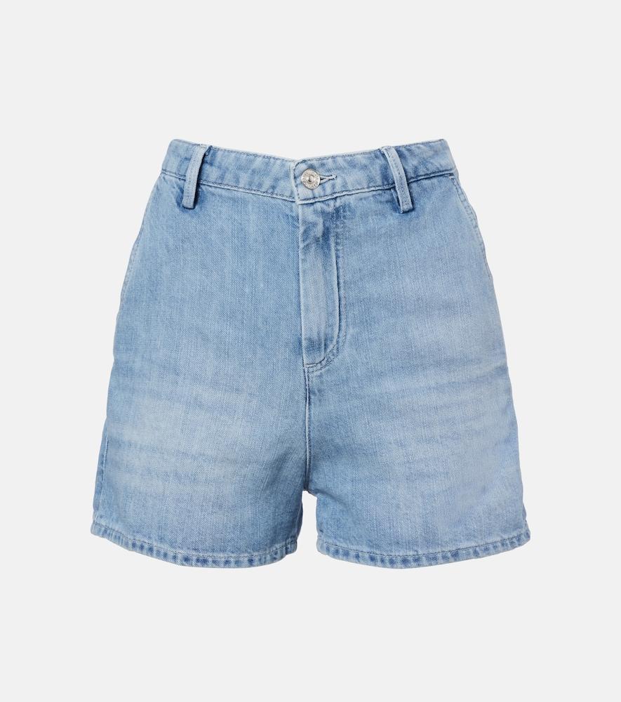 7 for all mankind cotton and linen denim shorts