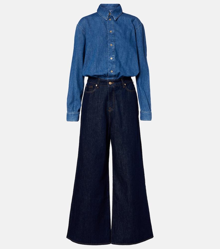7 for all mankind denim jumpsuit