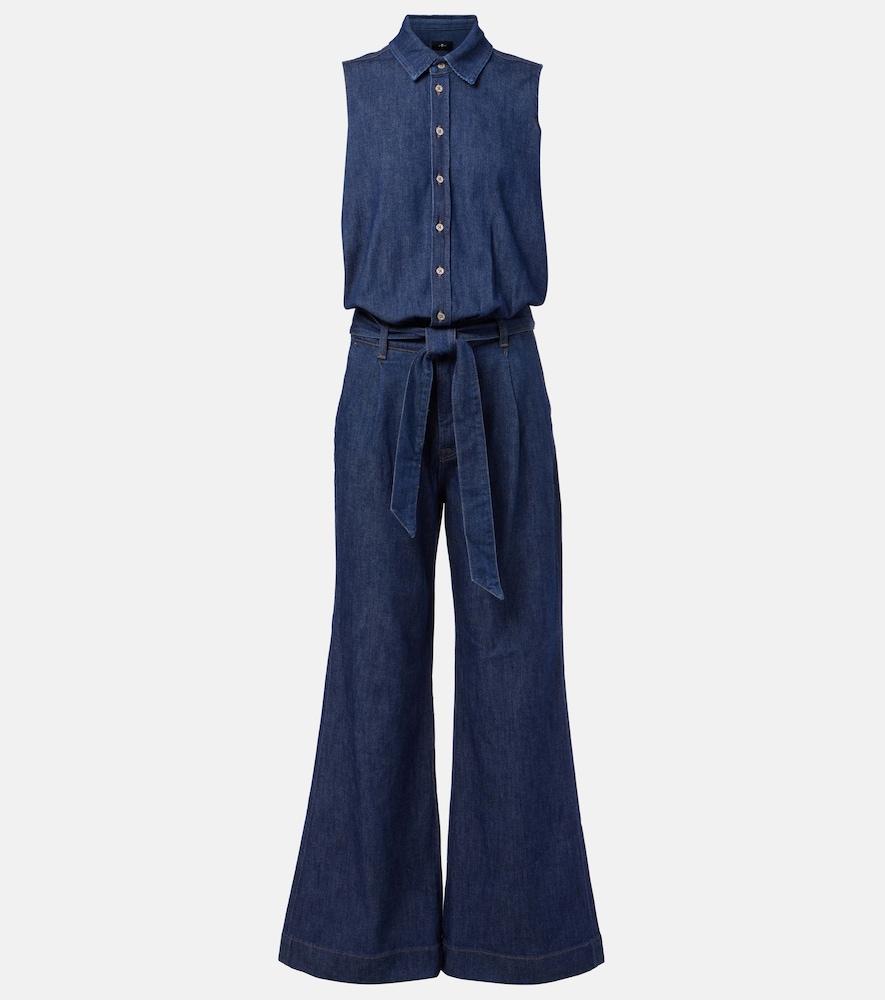 7 for all mankind denim jumpsuit