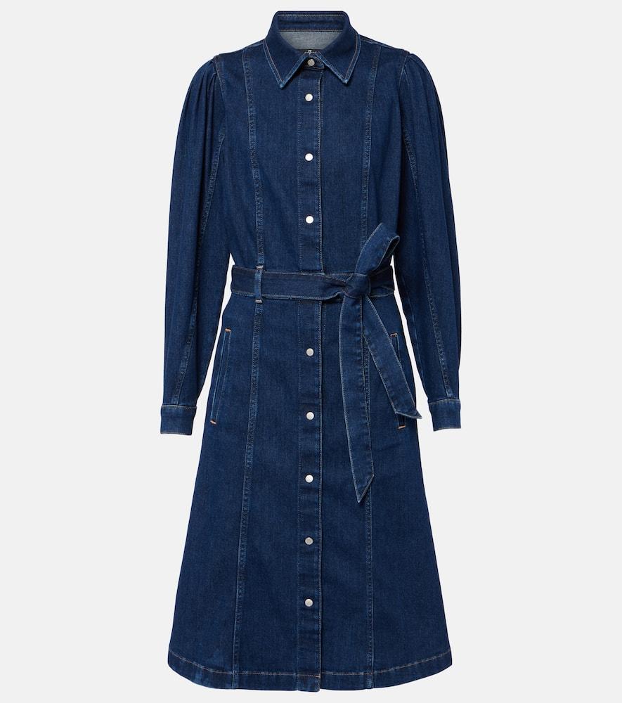 7 for all mankind denim midi dress