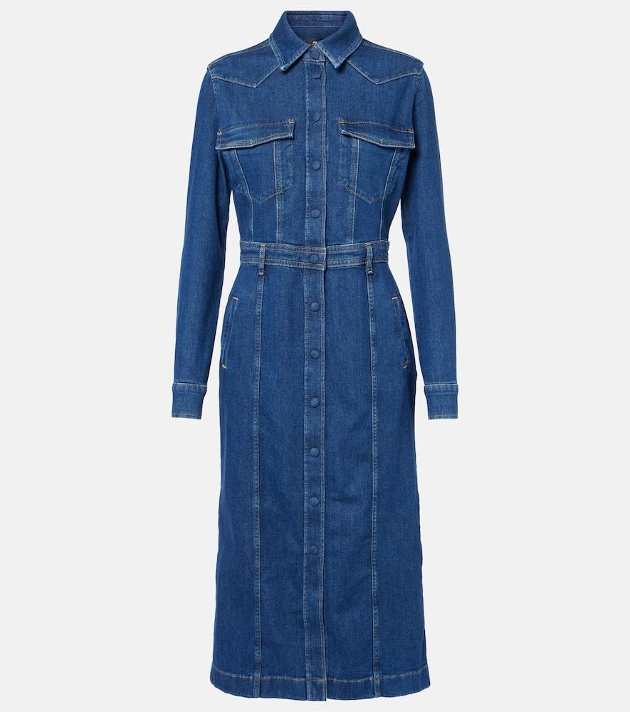 7 for all mankind denim shirt dress