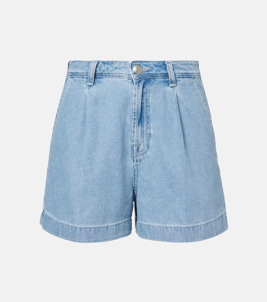7 for all mankind hana pleated denim shorts