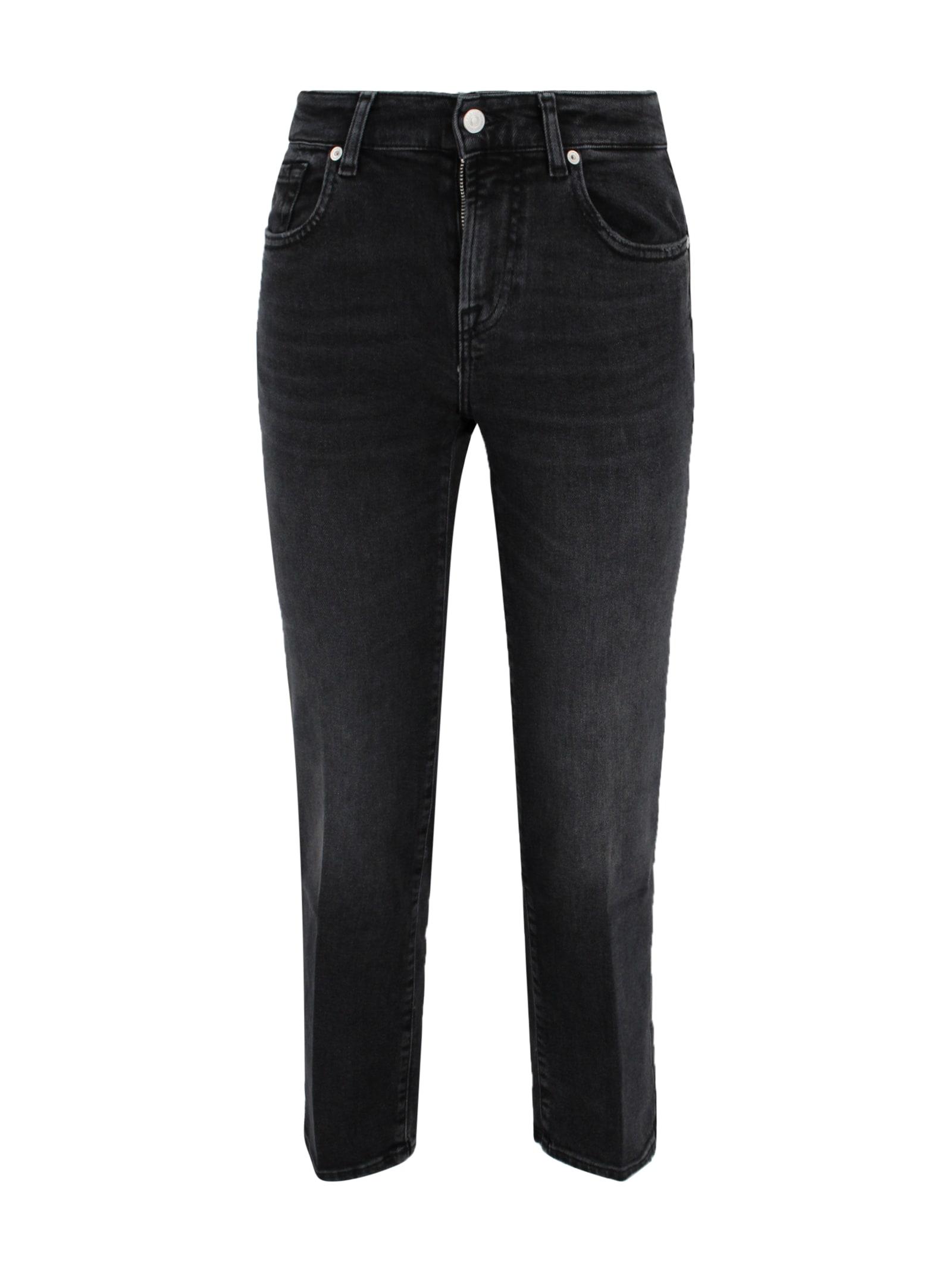 7 for all mankind jeans calie straight black
