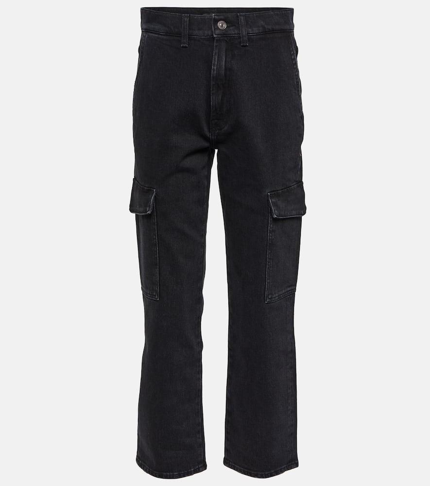 7 for all mankind logan cargo cropped straight jeans