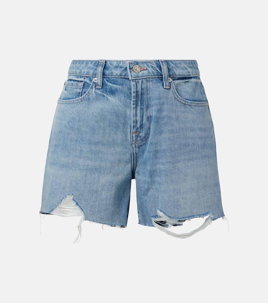 7 for all mankind monroe distressed denim shorts