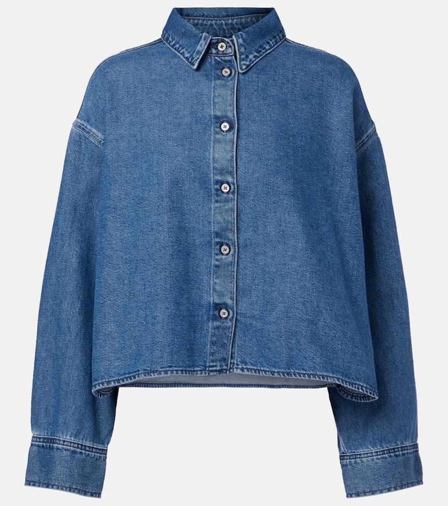 7 for all mankind nina cropped denim shirt