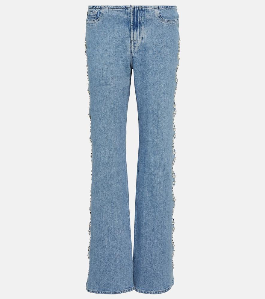 7 for all mankind slouchy bootcut embellished jeans