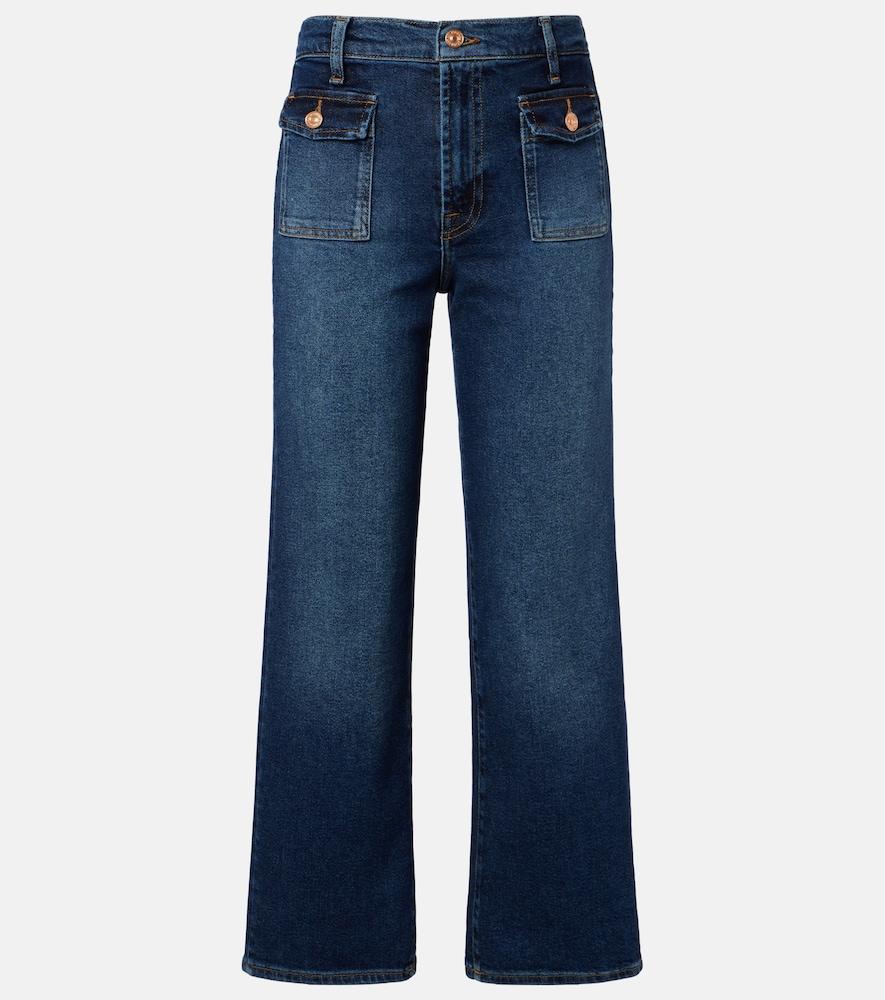 7 for all mankind stovepipe cropped straight jeans