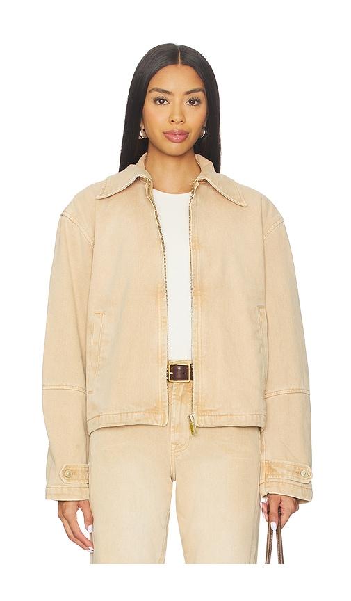 7 for all mankind workwear jacket in tan.