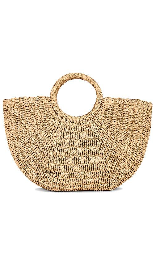 8 other reasons beach bag in tan.