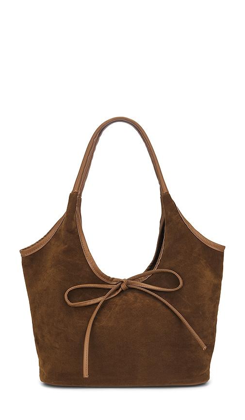8 other reasons bow shoulder bag in brown.