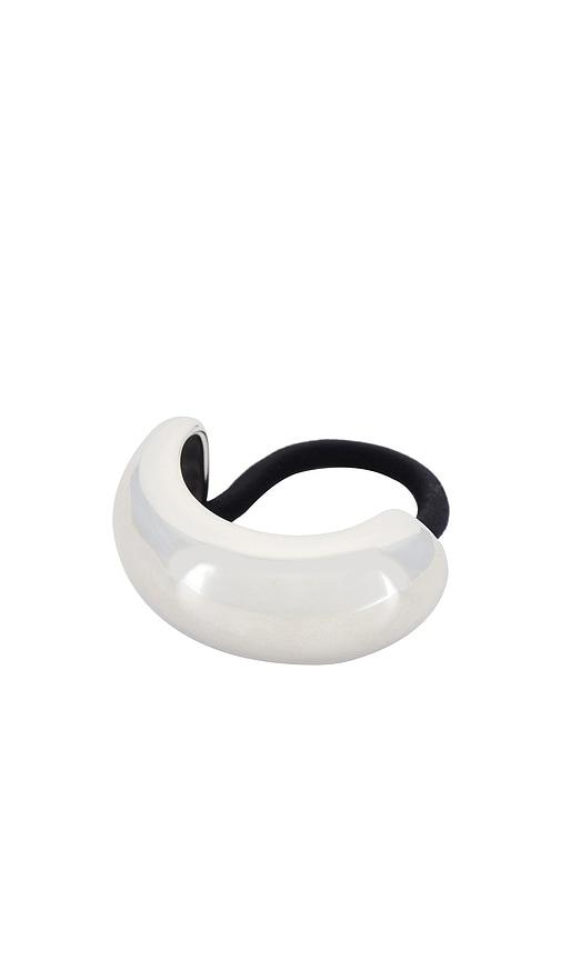 8 other reasons bubble hair tie in metallic silver.