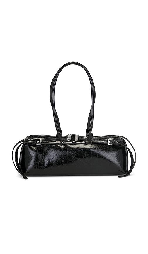 8 other reasons buckle up shoulder bag in black.