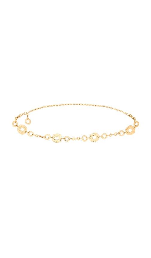 8 other reasons conch belt in metallic gold.