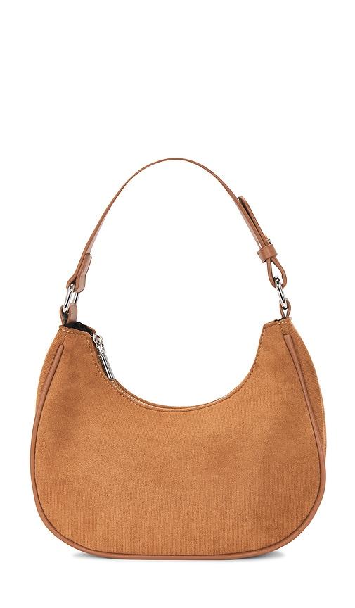 8 other reasons crescent shoulder bag in brown.