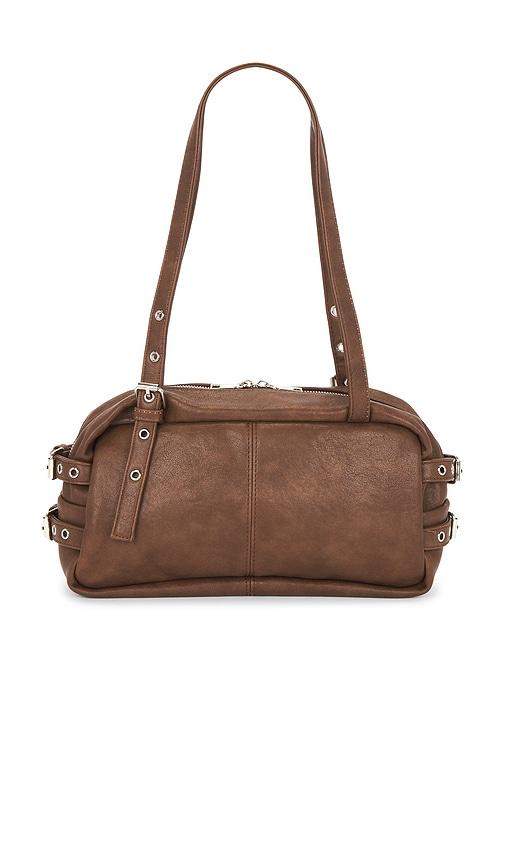 8 other reasons faux nappa shoulder bag in brown.